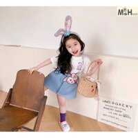 V06-váy suông in hình 3D cực nét cho bé gái 10-22kg
