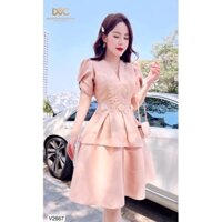 v2667 váy bồng công chúa màu be