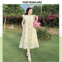 [V273] VÁY ĐẦM MÙA HÈ ĐẸP-ĐẦM BẦU ĐI BIỂN MAXI DÁNG XUÔNG DÀI TAY CÁNH TIÊN VÁY HOA MỀM MẠI MÁT BIGSIZE GIÁ RẺ