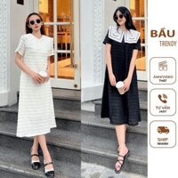 V331 VÁY ĐẦM BẦU CÔNG SỞ DỰ TIỆC THIẾT KẾ DÁNG SUÔNG DÀI [V396] ĐẦM BẦU ĐẸP CỔ REN VUÔNG XINH XẮN FREE SIZE