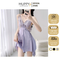 V36 Váy Ngủ Lụa Cánh Bướm MUPPY Chất Lụa Mát Phong Cách Sexy Trẻ Trung