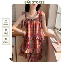 [V370] BỘ ĐỒ BẦU-SAU SINH CỘC ÁO 2 DÂY BUỘC NƠ VAI MÙA HÈ ĐI BIỂN MẶC NHÀ SIÊU MÁT CHẤT THÔ MỀM CHUN CHỈNH