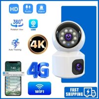 V380 camera quan sát 4K 4G sim thẻ ip camera wifi không dây 8Mp Home Tự động theo dõi chuyển động Phát hiện hồng ngoại Tầm nhìn ban đêm cho bé