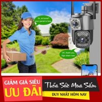 V380 PRO Camera Wifi 2 Mắt giám sát Ngoài Trời Không Dây Ip66 Thông Minh chống nước an toàn 5.0MP HD 1080P