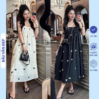 [V402] ĐẦM VÁY 2 DÂY MAXI ĐI BIỂN DÁNG SUÔNG DÀI XẾP LY NGỰC ĐIỆU ĐÀ - ĐẦM BẦU MÙA HÈ MẶC Ở NHÀ ĐI DẠO ĐỀU XINH FREESIZE