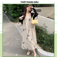[V437] VÁY ĐẦM BẦU HÈ THU-ĐẦM BẦU THIẾT KẾ 2 DÂY LỤA HÀN + ÁO LEN MỎNG KHOÁC NGOÀI SIÊU SANG THỜI TRANG FRESIZE GIÁ RẺ