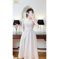 V4753 Váy đầm xoè chấm bi tiểu thư, nhẹ nhàng mặc đi làm đi chơi, du lịch thiết kế cao cấp- CHÍNH HÃNG DVC