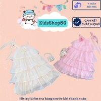 [V54] Váy Voan Tơ Ngực cho bé Gái 4 Tầng Cao Cấp Xinh Xắn Size từ 9-29kg