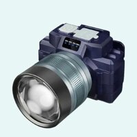 V586 Đèn Pin Siêu Sáng Đội Đầu Có Zoom Chiếu Xa Bin Khoẻ 10H - Hàng Chính Hãng den