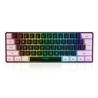 V700 61 Keys Gaming RGB Keyboard USB Backlight Mechanical Feel With Multiple Shortcut Key Combinations for Gamers