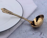 Vá Canh Cao Cấp Inox #304 Phong Cách Cổ Điển [ Mạ Vàng ]