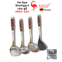 Vá canh lớn Stuttgart inox 304 SSGP của Đức  SS11806 thìa canh, muỗng lẩu, thìa muôi horeca nhà hàng