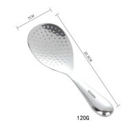 Vá cơm môi inox 304 Hàn Quốc có vân lổ sáng bóng 20.5cm siêu bền đẹp