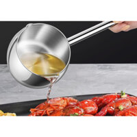 Vá Lẩu, Vá Múc Canh, Vá Súp Inox 316 Muỗng Đựng Dầu Nóng Tay Cầm Dài 20cm HÀNG CAO CẤP, Chống Bỏng, Khuấy Bột, Nấu Sữa