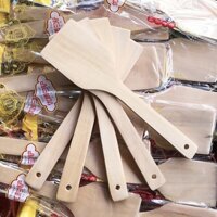 Vá, sạn bằng gỗ dài 28cm, vá chiên xào nấu đồ ăn nhà bếp / pktn sale