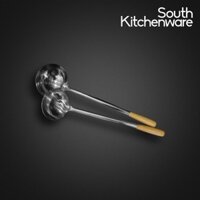 Vá xào Inox cán gỗ 12 dụng cụ nhà bếp, nhà hàng buffet