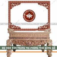 Vách Dán Ban Thờ Lắp Ghép, Bộ Khung Ốp Viền Trang Trí Phòng Thờ Gỗ Thái Lõi Xanh Phủ Melamine 1 Mặt 3mm  Mẫu Combo 10