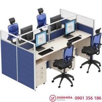 Vách ngăn bàn làm việc nỉ kính VNNXH