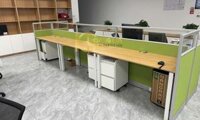 Vách ngăn gỗ kính khung nhôm bàn làm việc VNGK-BLV1001