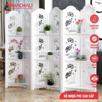 Vách Ngăn Phòng Spa , Vách Ngăn Trang Trí, Vách Bình Phong CNC Đẹp - Gỗ Nhựa PVC Chống Nước Tuyệt Đối - CLV16