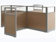 VÁCH NGĂN VĂN PHÒNG VN03 GỖ-KÍNH