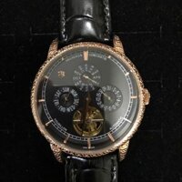 Vacheron Constantin Traditionnelle Calibre 2253 L'Empreinte Du Dragon văn hoa, dây da đen, màu vàng hồng, mặt đen