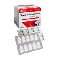 Vaco-Piracetam 800mg Vacopharm 10 vỉ x 10 viên – Thuốc điều trị chóng mặt, suy giảm trí nhớ