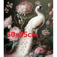 (Vải 11CT) Tranh thêu chữ thập công và hoa 15 3