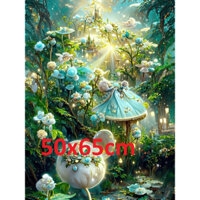 (Vải 11CT) Tranh thêu chữ thập phong cảnh 1844