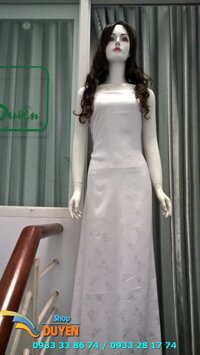 Vải áo dài gấm trắng Thái Tuấn