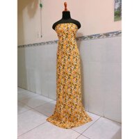 Vải áo dài hoa cúc vàng
