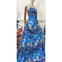 vải áo dài họa tiết MAI ANH ĐÀO