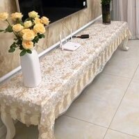 Vải bọc tủ TV chống trượt, vải ren, khăn trải bàn hình chữ nhật, khăn che bụi cho bàn cà phê, phòng khách, tủ giày, 3VXC