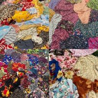 [Vải cân, vải kg giá rẻ] 1kg vải khúc tập may khúc trên 1m hàng thập cẩm sạch đẹp