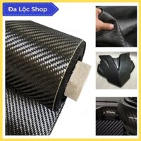 Vải carbon fiber black, twill, 3k-240g loại tốt không xô lệch cỡ 50 cm x 100 cm
