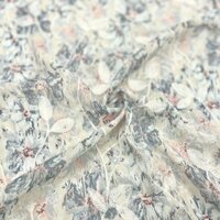 Vải chiffon jacquard thêu hoa màu xám nhuộm gradient bằng vải cotton lụa cho váy