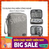 [Vải chống nước] Túi đựng đồ công nghệ 2 ngăn hãng Boona (size 18cm)