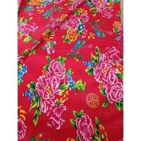 Vải con công trang trí tết, phụ kiện đồ dùng , thời trang, làm đồ handmade khổ 1m6