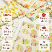 Vải cotton 100% tự nhiên🍒Chuanshui🍒khổ vải 145cm , cà rốt , thỏ - vải đẹp handmade, quilt, may quần áo, túi, mũ cao cấp