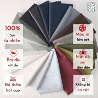 Vải cotton 100% tự nhiên🍒Chuanshui🍒khổ vải 110cm,KẺ DỌC SIMPLE - vải đẹp handmade, quilt, may quần áo, túi, mũ cao cấp