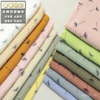 Vải cotton lanh crepe hai lớp, vải gạc mặc ở nhà, vải gạc bong bóng, vải pijama cho bà bầu, quần chống muỗi