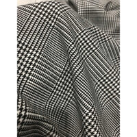 Vải Cotton lụa hàn sọc caro to trắng đen(khổ1m5)dày mềm co dãn 4 chiều_may đầm váy,comple,vest,blazer...thời trang