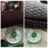Vải dạ ép lông cừu tông đỏ cẩm + dạ tweed+ 8m lót