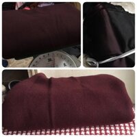 Vải dạ ép lỳ tông tím cẩm và đỏ cẩm + 10m phi giãn