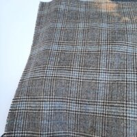 Vải dạ kẻ lông cừu kẻ tông nâu - May vest, măng tô, áo khoác...