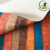 Vải da simili PVC - vải giả da may túi, làm dép, bọc ghế sofa - [ 1 mét x khổ 1,4m ] giả da cá sấu nhiều màu có vân