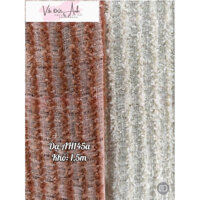 vải dạ tweed lông sọc 2  màu nâu và trắng kem