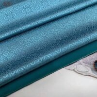 Vải Gấm Vân Thảo Màu Xanh Khổ 1m15 x 2m5 DZJN001063