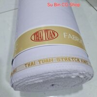 Vải kaki Thái Tuấn màu Trắng may quần tây nam nữ, may quần blouse y tá, bác sĩ