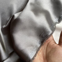 Vải Khúc 2m5 Satin Màu Xám Khổ 1m55 - Co Giãn Nhẹ, Mềm - May Quần Áo Dài, Đầm, Áo Kiểu, Bộ
